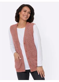 Casual Looks Damen Strickweste, rot, Gr. 38, unifarben, 58% Polyester, 42% Baumwolle, Westen