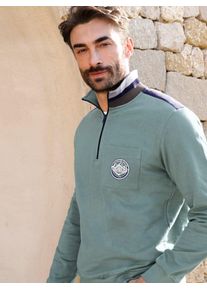 Catamaran Herren Sweatshirt, grün, Gr. 44, unifarben, 100% Baumwolle, Sweatshirts