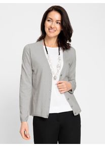Inspirationen Damen Strickjacke, grau, Gr. 36, unifarben, 50% Viskose, 25% Polyester, 25% Polyamid, Strickjacken