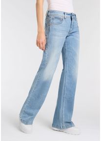 Herrlicher Damen 5-Pocket-Jeans "Edna Organic Denim"waterway, casual, Gr. 27, Denim/Jeans, Obermaterial: 98% Baumwolle, 2% Elasthan, Jeans, im Flared