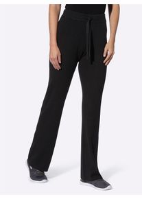Heine Damen Strickhose, schwarz, Gr. 42, unifarben, 50% Viskose, 28% Polyester, 22% Polyamid, Hosen