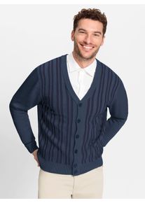 Marco Donati Herren Strickjackedunkelblau, marine, gemustert, Gr. 48, unifarben, gemustert, mehrfarbig, 70% Polyacryl, 30% Wolle, Strickjacken