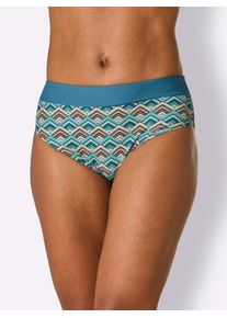 feel good Damen Bikini-Hosetürkis, violett, bedruckt, Gr. 40, Elasthan, Polyamid, Badehosen