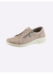 Andrea Conti Damen Schnürschuh, Gr. 40, beige, Glattleder, Rindsleder, sportlich, Schuhe