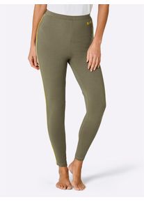 feel good Damen Leggings, Gr. 36, grün, 95% Baumwolle, 5% Elasthan, unifarben, gemustert, mehrfarbig, Hosen