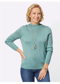 Classic Basics Damen Strickpullover "Pullover", grün, Gr. 42, unifarben, 100% Polyacryl, Pullover