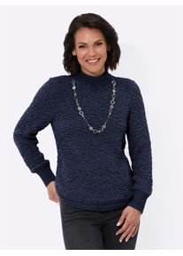 Casual Looks Damen Strickpullover "Pullover", blau, Gr. 38, unifarben, 65% Polyester, 35% Baumwolle, Pullover