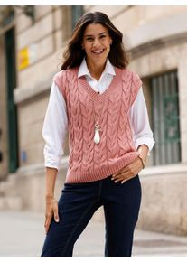 Inspirationen Damen Pullunder "Pullunder", rot, Gr. 38, unifarben, 50% Baumwolle, 50% Polyacryl, Pullover