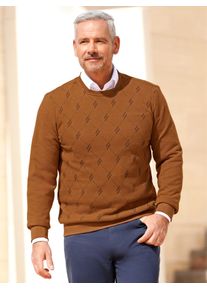 Marco Donati Herren Sweatshirt, blau, Gr. 44, bedruckt, gemustert, 50% Baumwolle, 50% Polyester, Sweatshirts