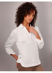 Damen Poloshirt "Pima-Baumwoll-Shirt", beige, Gr. 36, CREATION L PREMIUM, unifarben, 95% Baumwolle, 5% Elasthan, Shirts