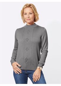 Classic Basics Damen Strickpullover "Pullover", grau, Gr. 40, unifarben, 100% Polyacryl, Pullover