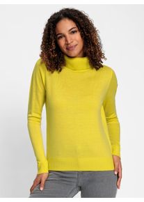 Casual Looks Damen Rollkragenpullover "Rollkragen-Pullover", grün, Gr. 36, unifarben, meliert, 100% Polyacryl, Pullover
