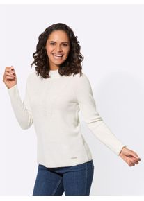 Casual Looks Damen Stehkragenpullover "Stehkragen-Pullover", beige, Gr. 40, unifarben, 50% Wolle, 30% Baumwolle, 20% Polyamid, Pullover