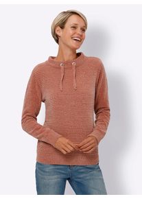 Classic Basics Damen Strickpullover "Langarm-Pullover", rot, Gr. 50, unifarben, 100% Polyester, Pullover