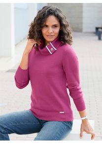 Casual Looks Damen Rollkragenpullover "Pullover", lila, Gr. 38, unifarben, 100% Polyester, Pullover