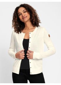 Casual Looks Damen Strickjacke, beige, Gr. 38, unifarben, 100% Polyacryl, Strickjacken