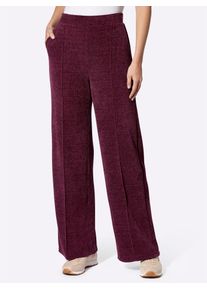 Heine Damen Jerseyhose, rot, Gr. 42, unifarben, 70% Viskose, 25% Polyamid, 5% Elasthan, Hosen