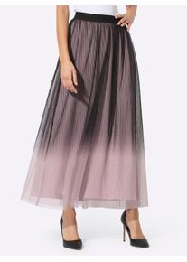 CRÉATION L CREATION L Damen Meshrock, lila, Gr. 20, gemustert, bedruckt, mehrfarbig, 100% Polyester, Röcke