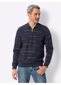 CLASSIC Herren Sweatshirt, blau, Gr. 52, gemustert, gestreift, mehrfarbig, 100% Baumwolle, Sweatshirts