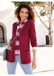 Casual Looks Damen Strickjacke, rot, Gr. 38, unifarben, 50% Baumwolle, 50% Polyacryl, Strickjacken