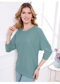 Classic Basics Damen Fledermauspullover "Fledermauspullover", grün, Gr. 44, unifarben, 100% Polyacryl, Pullover