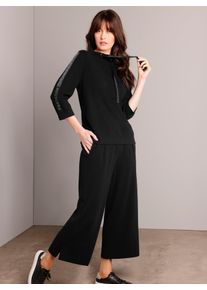 Damen 3/4 Arm-Pullover "Merino-Kaschmir-Pullover", schwarz, Gr. 36, CREATION L PREMIUM, unifarben, 90% Schurwolle, 10% Kaschmir, Pullover