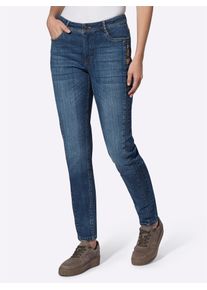 Casual Looks Damen 5-Pocket-Jeans, blau, Gr. 40, unifarben, 99% Baumwolle, 1% Elasthan, Jeans