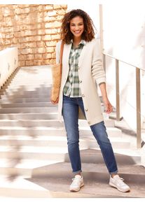 Casual Looks Damen Strickjacke, beige, Gr. 38, unifarben, 50% Baumwolle, 50% Polyacryl, Strickjacken