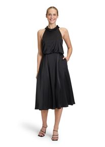 Vera Mont Damen Cocktailkleid "Vera Mont Cocktailkleid mit Stehkragen", schwarz, festlich, Gr. 44, Satin, Obermaterial: 98% Polyester, 2% Elasthan.
