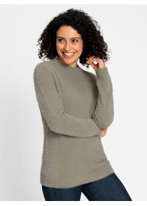 Inspirationen Damen Stehkragenpullover "Pullover", braun, Gr. 38, unifarben, 80% Polyamid, 20% Polyacryl, Pullover