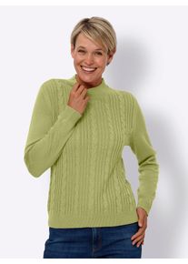 Classic Basics Damen Strickpullover "Stehkragen-Pullover", grün, Gr. 42, unifarben, 100% Polyacryl, Pullover