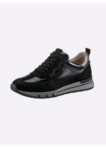 Caprice Damen Sneaker, Gr. 42, schwarz, Lackleder, Veloursleder, Glattleder, sportlich, Schuhe
