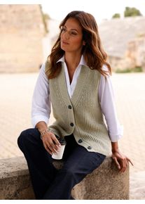 Inspirationen Damen Strickweste, braun, Gr. 38, unifarben, 86% Polyacryl, 14% Wolle, Westen