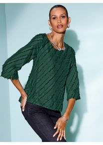 CRÉATION L CREATION L Damen Schlupfbluse, grün, Gr. 40, unifarben, 100% Polyester, Blusen