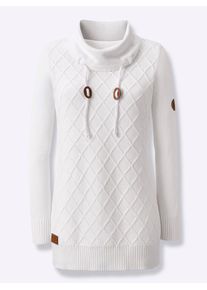 Casual Looks Damen Rollkragenpullover "Rollkragen-Pullover", beige, Gr. 38, unifarben, 100% Baumwolle, Pullover