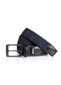 MONTI Damen Ledergürtel "MONZA", blau, Gr. 85, Obermaterial: 70% Polyester, 20% Elasthan, 10% Rindsleder, Gürtel