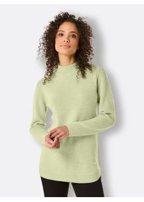 Damen Longpullover "Merino-Kaschmir-Pullover", grün, Gr. 40, CREATION L PREMIUM, meliert, unifarben, 80% Schurwolle, 20% Kaschmir, Pullover