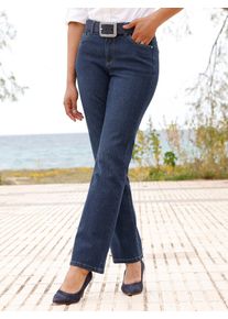 Casual Looks Damen 5-Pocket-Jeans, blau, Gr. 20, unifarben, 99% Baumwolle, 1% Elasthan, Jeans