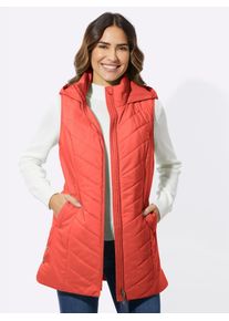 Classic Basics Damen Steppweste, orange, Gr. 50, unifarben, 100% Polyester, Wattierung:100% Polyester, Westen
