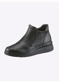 Casual Looks Damen Stiefelette, Gr. 39, schwarz, Glattleder, sportlich, Schuhe