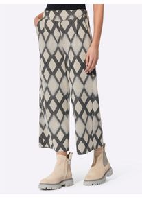 CRÉATION L CREATION L Damen Culottesand, anthrazit, gemustert, Gr. 38, gemustert, 47% Polyester, 45% Modal, 6% metallisierte Fasern, 2% Elasthan, Hosen