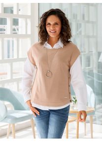 Casual Looks Damen Pullunder "Pullunder", braun, Gr. 36, unifarben, 50% Baumwolle, 50% Polyacryl, Pullover