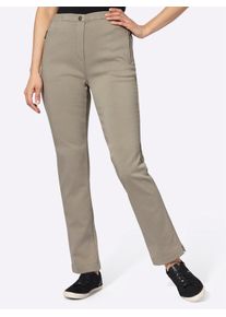 Classic Basics Damen Thermohose, braun, Gr. 40, unifarben, 76% Viskose, 21% Polyamid, 3% Elasthan, Hosen