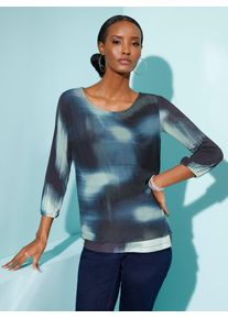 CRÉATION L CREATION L Damen Print-Shirt "Mesh-Shirt", bunt, Gr. 40, gemustert, mehrfarbig, bedruckt, 96% Polyester, 4% Elasthan, Shirts