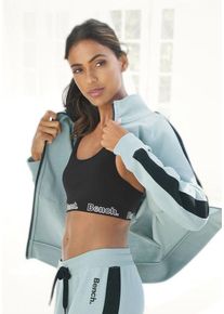 BENCH. LOUNGEWEAR Sweatjacke mehrfarbig Gr. 32/34 für Damen. Ohne Ausschnitt und Logodruck. Bequem. Nachhaltig.