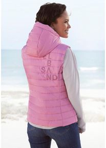 ELBSAND Steppweste pink Gr. M (38) für Damen. Ohne Ausschnitt und Logodruck. Körpernah