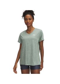 Under Armour Damen Trainingsshirt "TECH SSV- TWIST"silica grün,, weiß, sportlich, Gr. S, Obermaterial: 100% Polyester, Shirts