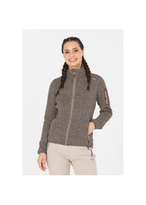 CMP Damen Strickfleecejackesabbia, terra, sportlich, Gr. 46, Strick, Fleece, Obermaterial: 100% Polyester, Jacken, Wärmeisolierend & Schnell