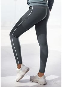 H.I.S. H.I.S Leggings blau Gr. 32/34 für Damen. Mit Logostickerei. Figurbetont. Nachhaltig.