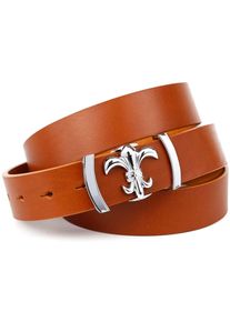 Anthoni Crown Ledergürtel, mit Fashion-Schliesse, glänzende Lilie